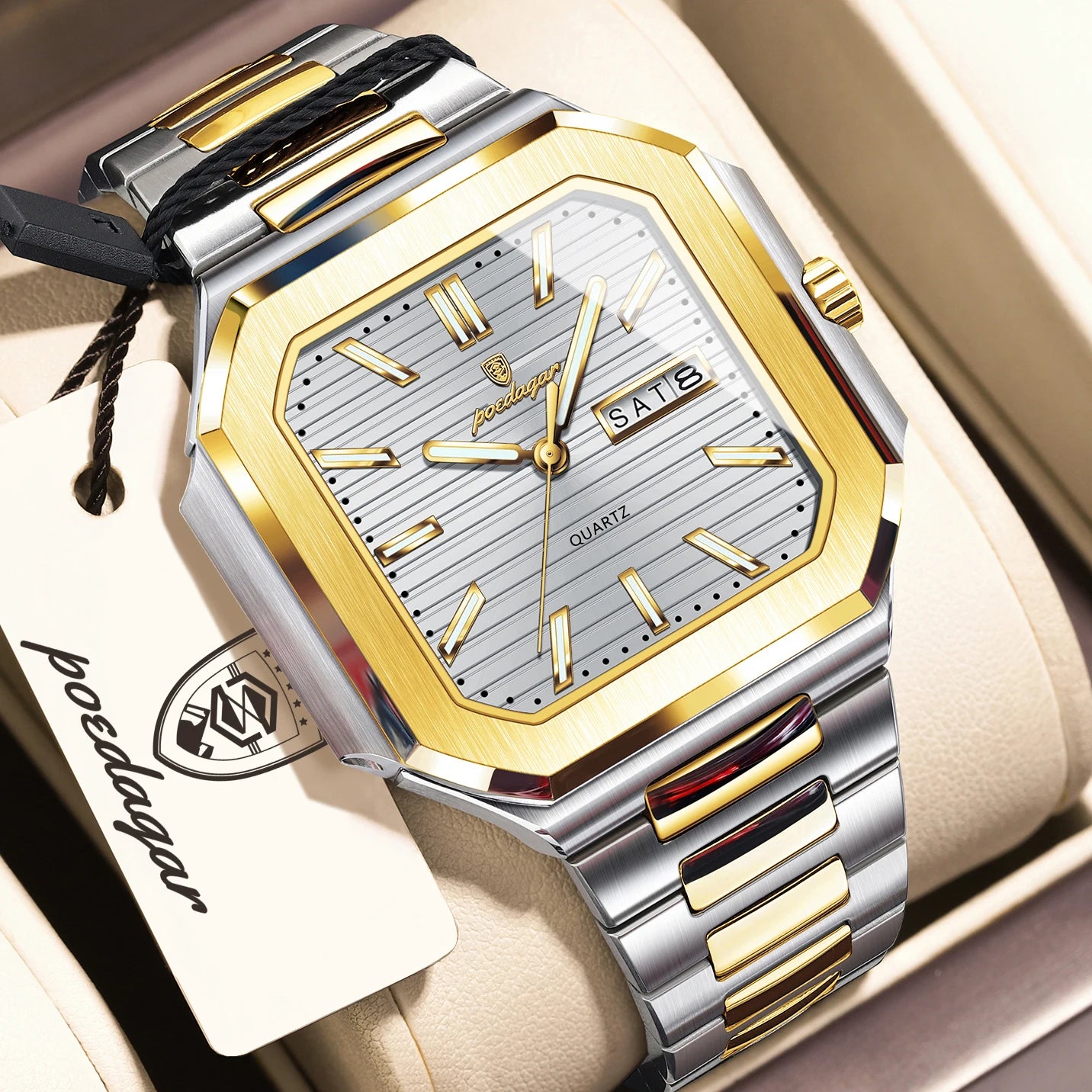 Poedagar Square Dial Unisex