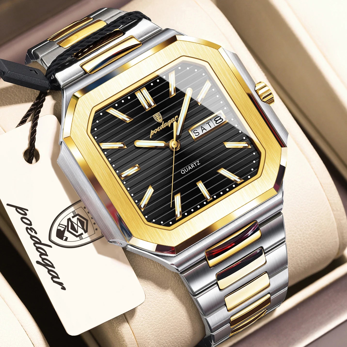 Poedagar Square Dial Unisex