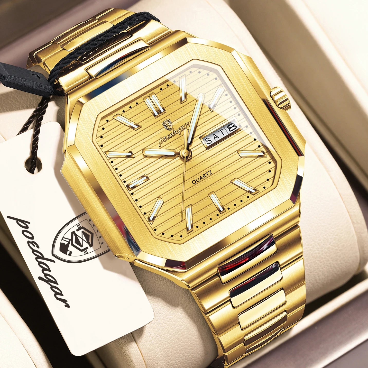 Poedagar Square Dial Unisex