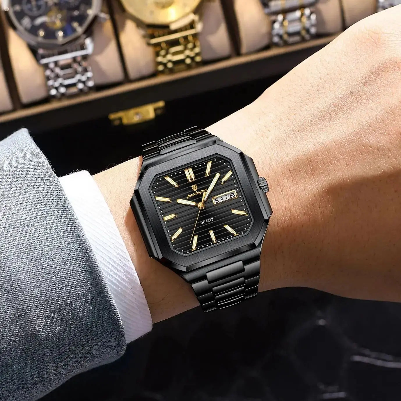 Poedagar Square Dial Unisex