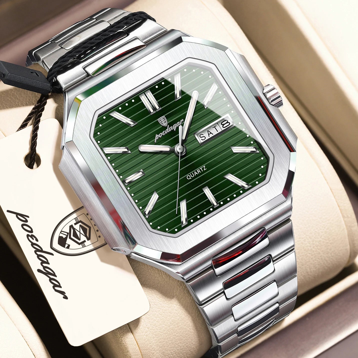 Poedagar Square Dial Unisex