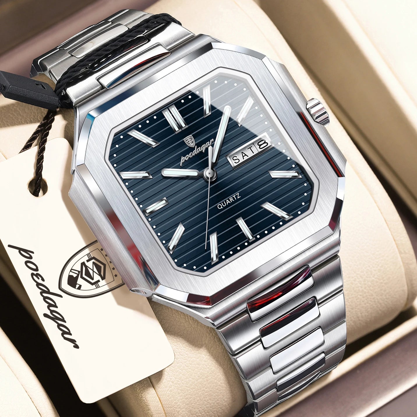 Poedagar Square Dial Unisex