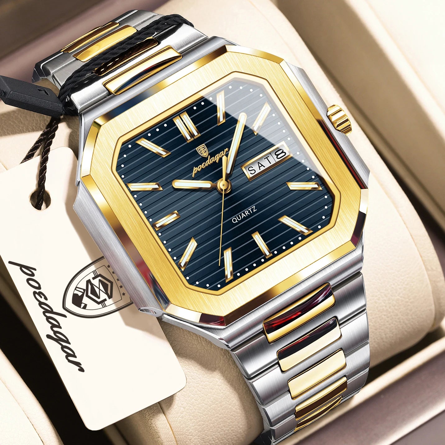 Poedagar Square Dial Unisex